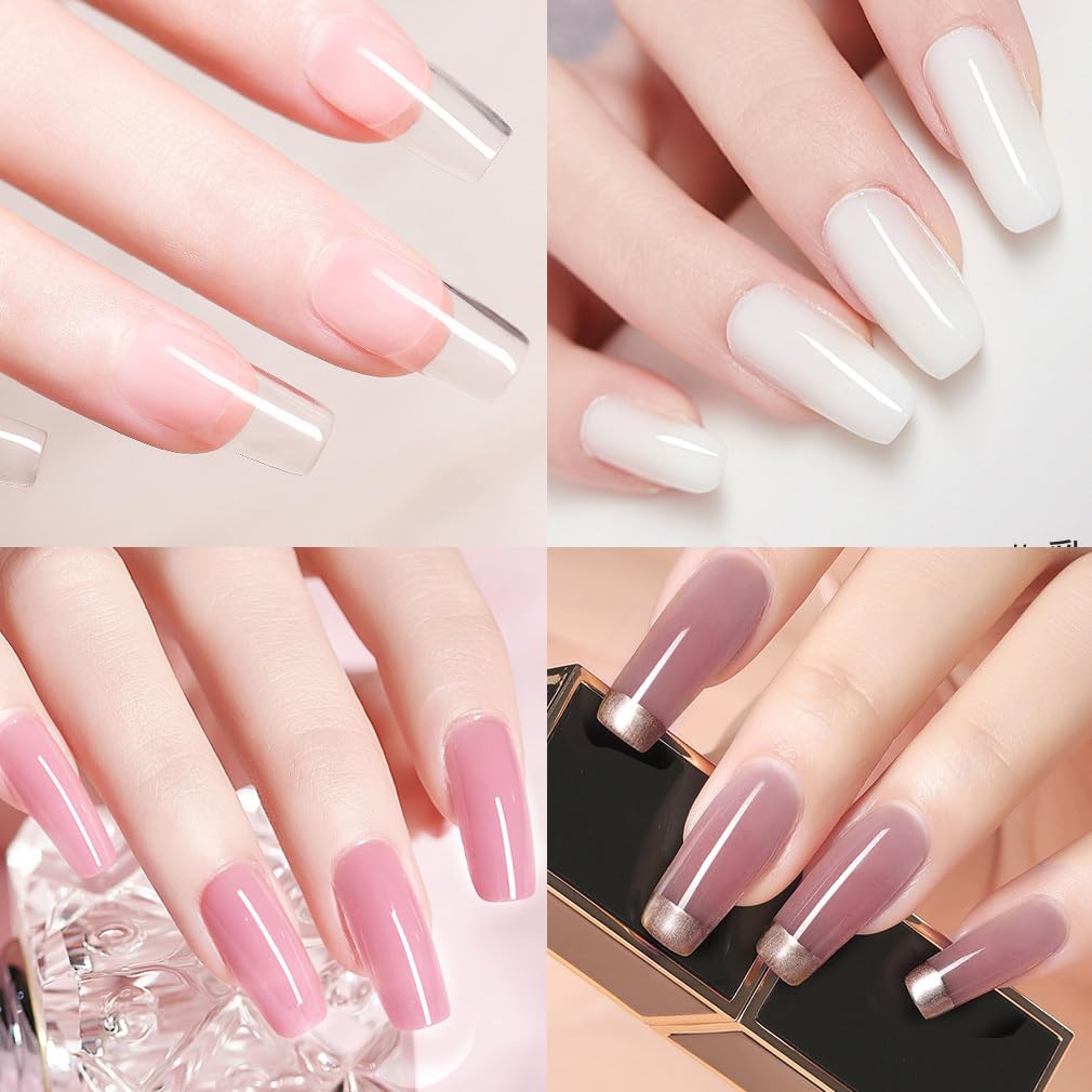 V VENALISA Builder Nail Gel 50ml – Jelly Nude Pink for Nail Extensions & Polygel Manicure