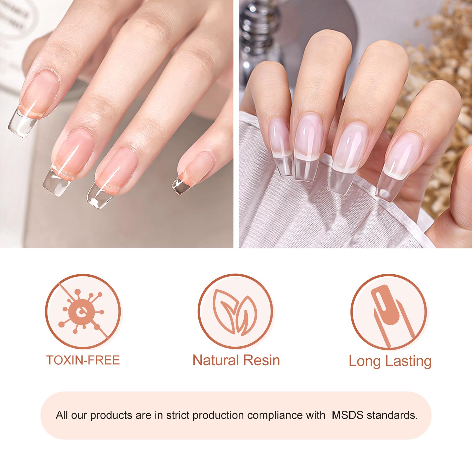 VENALISA Builder Nail Gel, 50ml Clear Hard Gel for Nail Extensions & Gel Manicure
