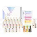 VENALISA V1 22 Pcs Gel Nail Polish Set with Color Card – Glitter Blue/Green/Purple, Salon-Quality at Home