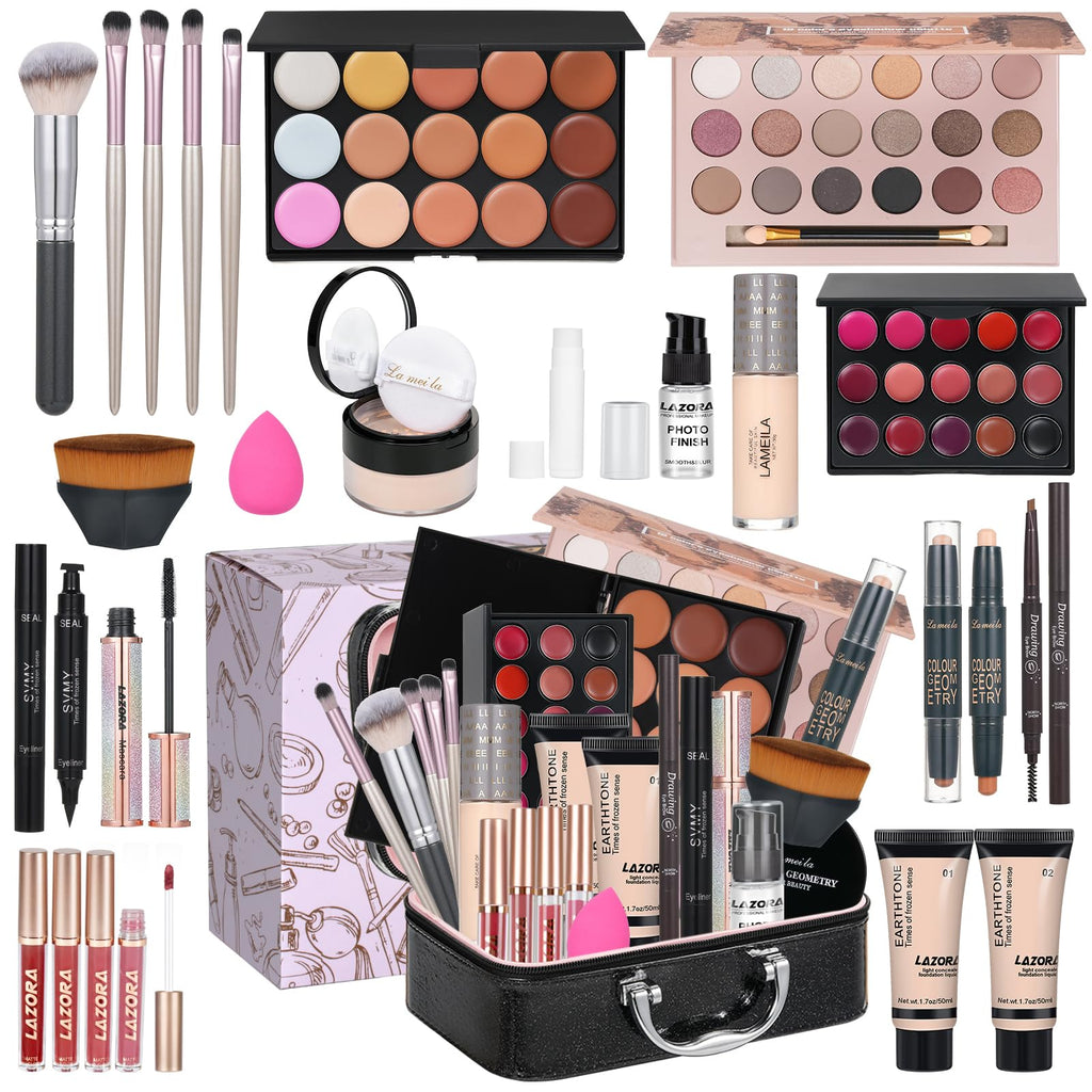 venshun All-In-One Makeup Kit for Women | Multi-Purpose Eyeshadow Palette, Concealer & Foundation | Portable Full Makeup Set