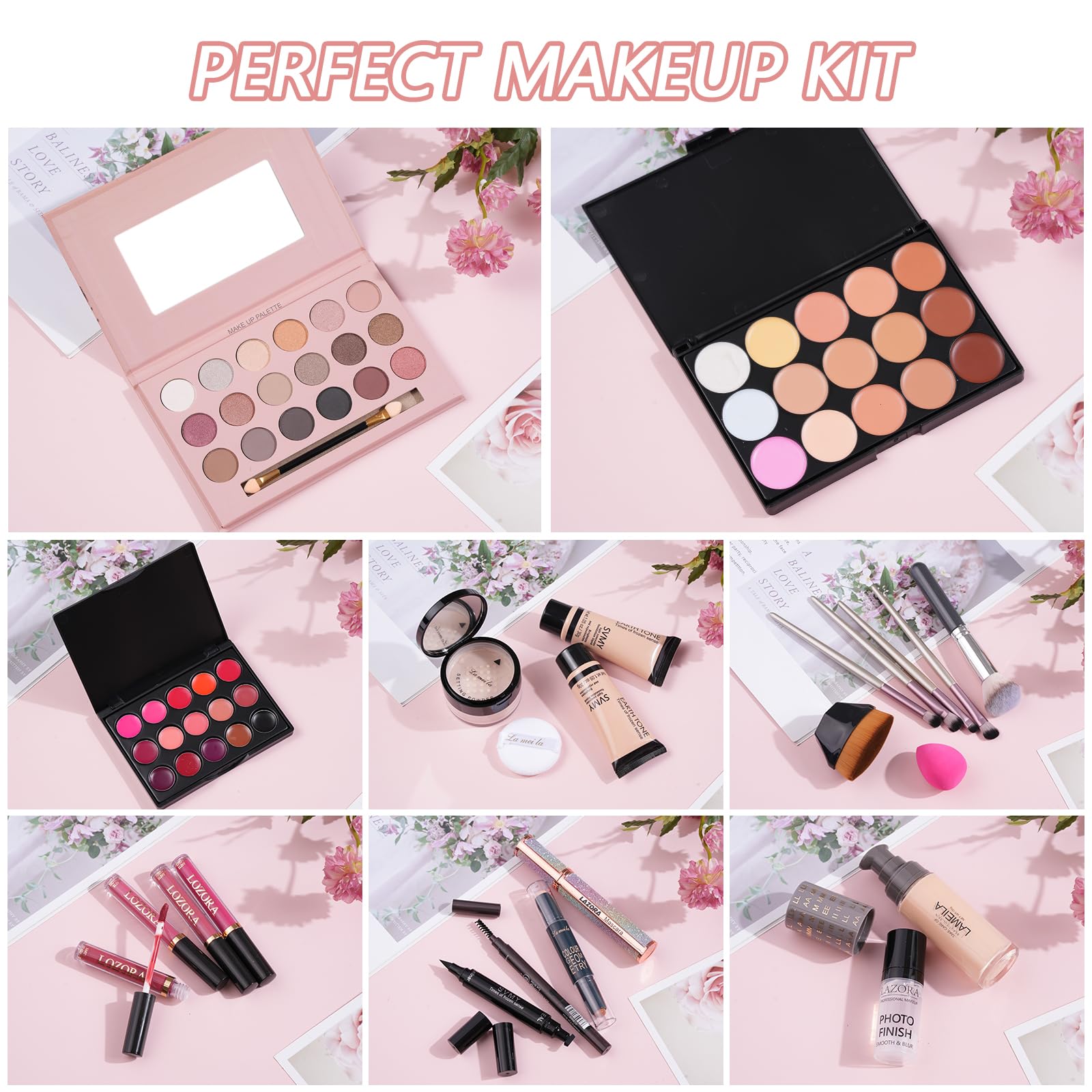 venshun All-In-One Makeup Kit for Women | Multi-Purpose Eyeshadow Palette, Concealer & Foundation | Portable Full Makeup Set