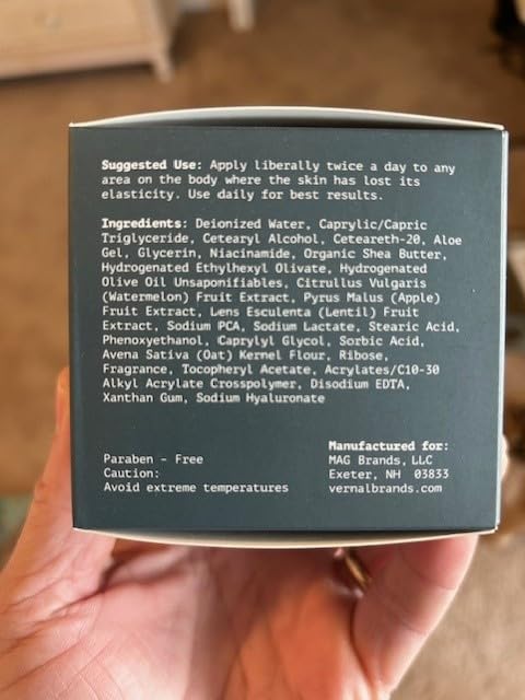 Vernal Crepe-less Cream – Organic Firming Cream for Crepey Skin (Arms, Neck & Hands) | Made in USA 4 oz