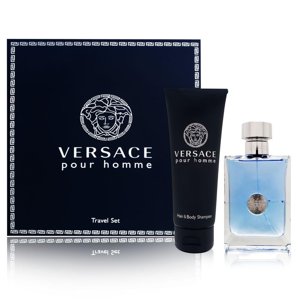 Versace Pour Homme Gift Set – Eau de Toilette Spray + Hair & Body Shampoo
