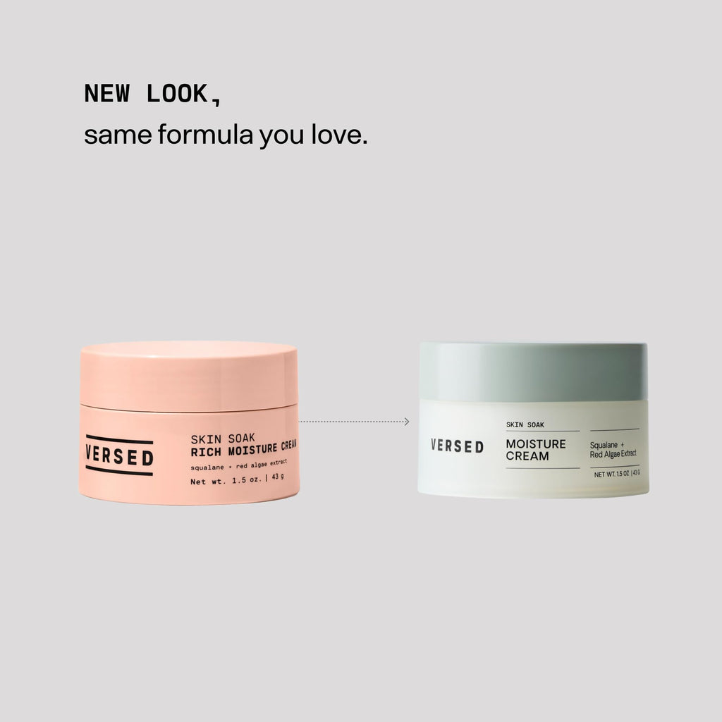 Versed Skin Soak Rich Moisture Face Cream – Non-Greasy Night Moisturizer with Hyaluronic Acid & Squalane