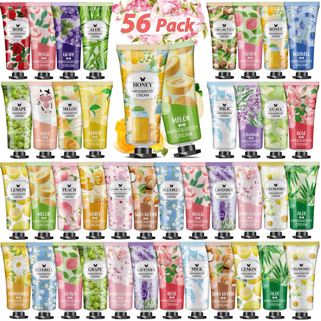 VESPRO 56 Pack Hand Cream Gift Set – 14 Scents, Travel-Size Hydration for Dry Hands, Gifts for Women