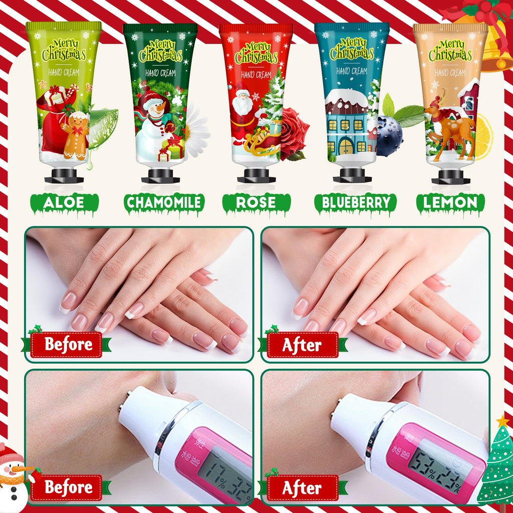 VESPRO 50-Pack Christmas Hand Cream Gift Set for Women
