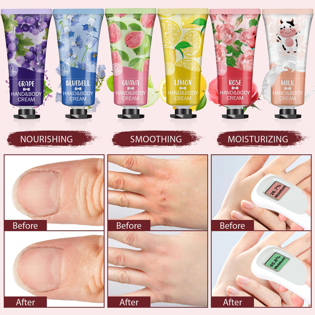 VESPRO 56 Pack Hand Cream Gift Set – 14 Scents, Travel-Size Hydration for Dry Hands, Gifts for Women