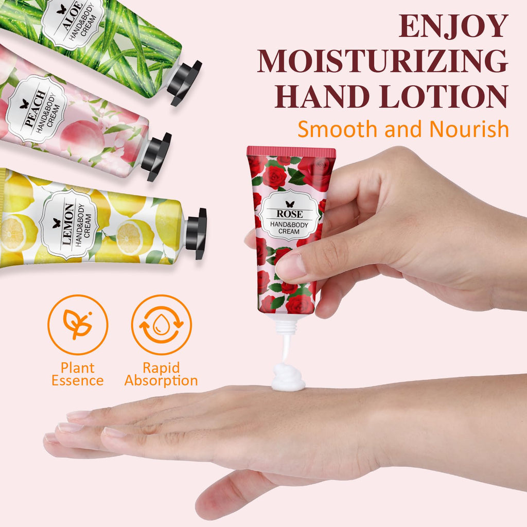 VESPRO 56 Pack Hand Cream Gift Set – 14 Scents, Travel-Size Hydration for Dry Hands, Gifts for Women