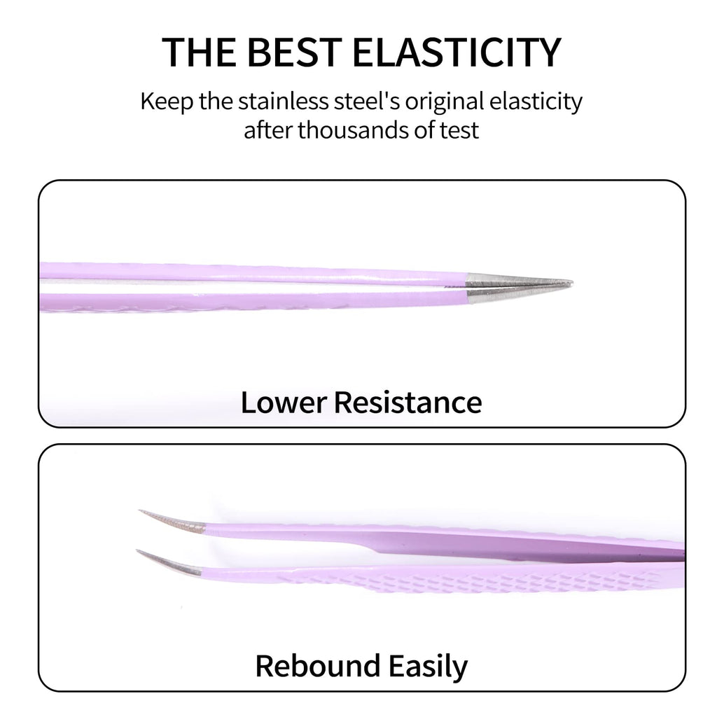 VEYES INC High-Precision J45 Lash Tweezers for Volume Fans | Professional Eyelash Extension Tool