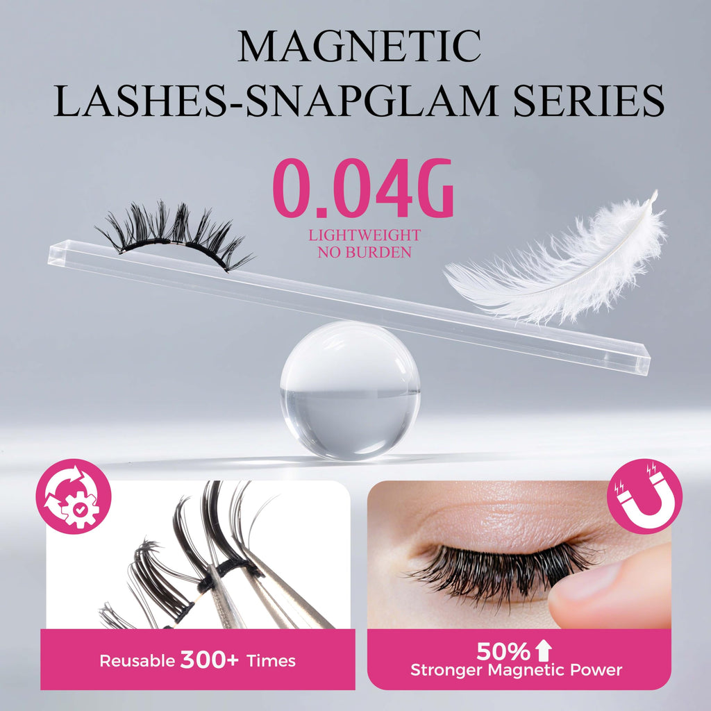VEYESBEAUTY AnimeWink Magnetic Lashes with Applicator – Reusable, Glue-Free