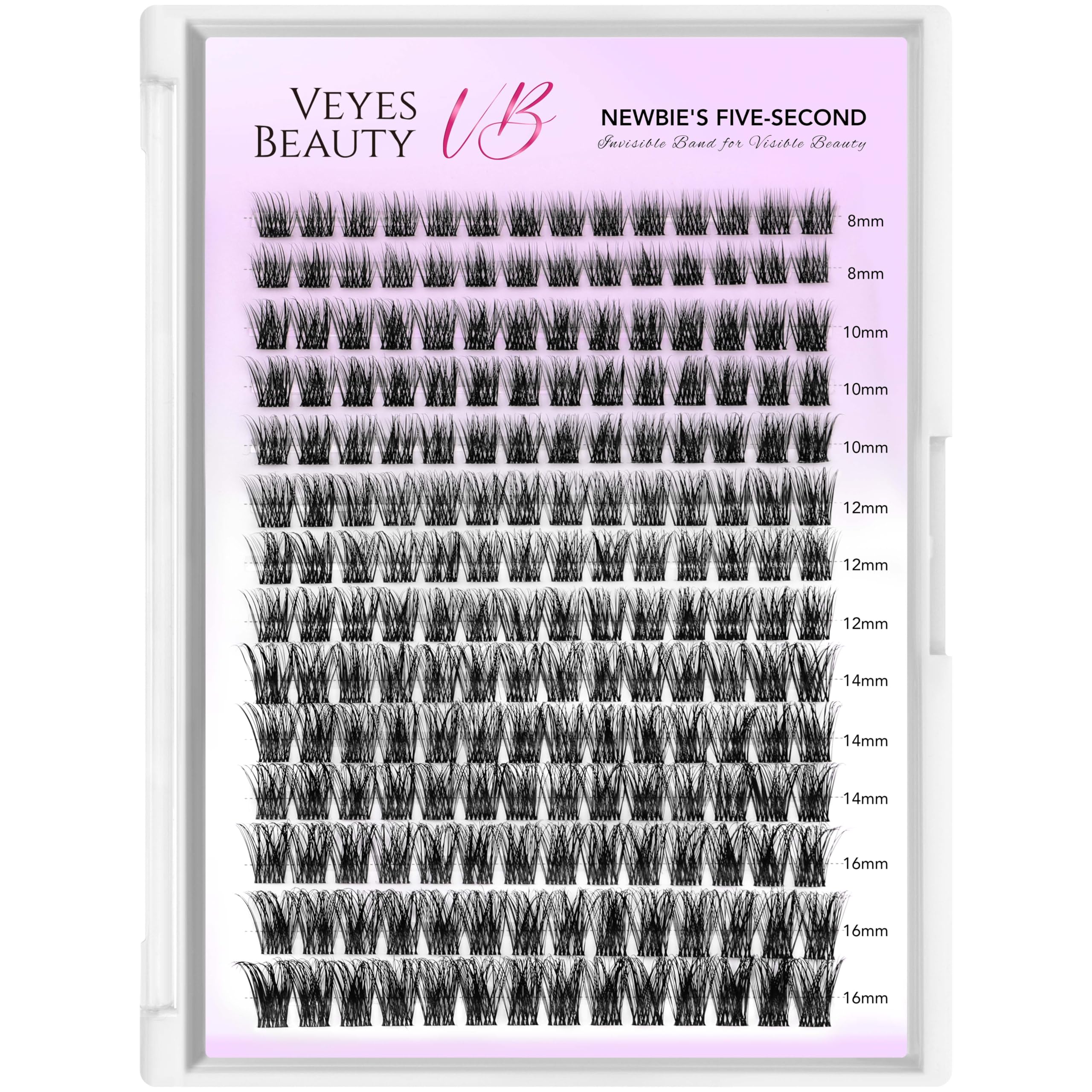 VEYESBEAUTY Dreamy Lash Clusters – DIY False Eyelashes, 8-16mm Mixed Length