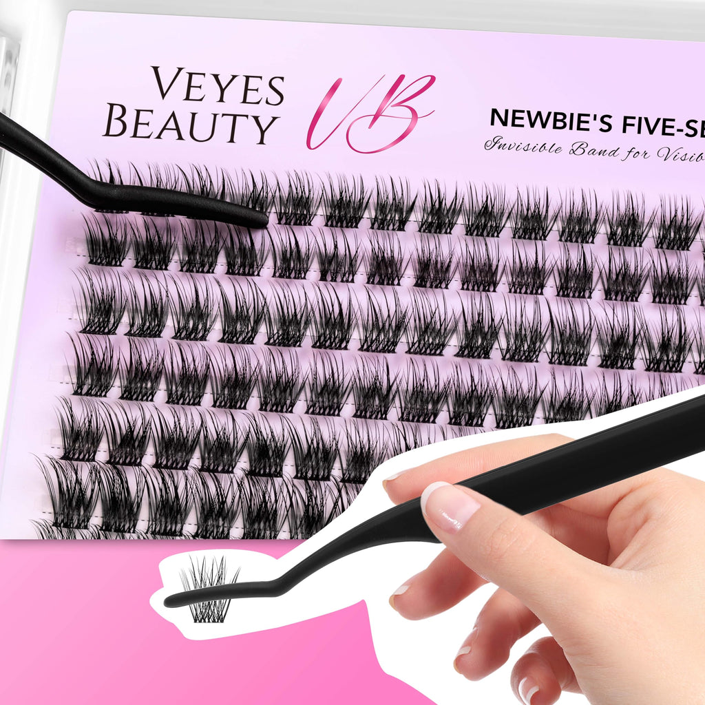 VEYESBEAUTY Dreamy Lash Clusters – DIY False Eyelashes, 8-16mm Mixed Length