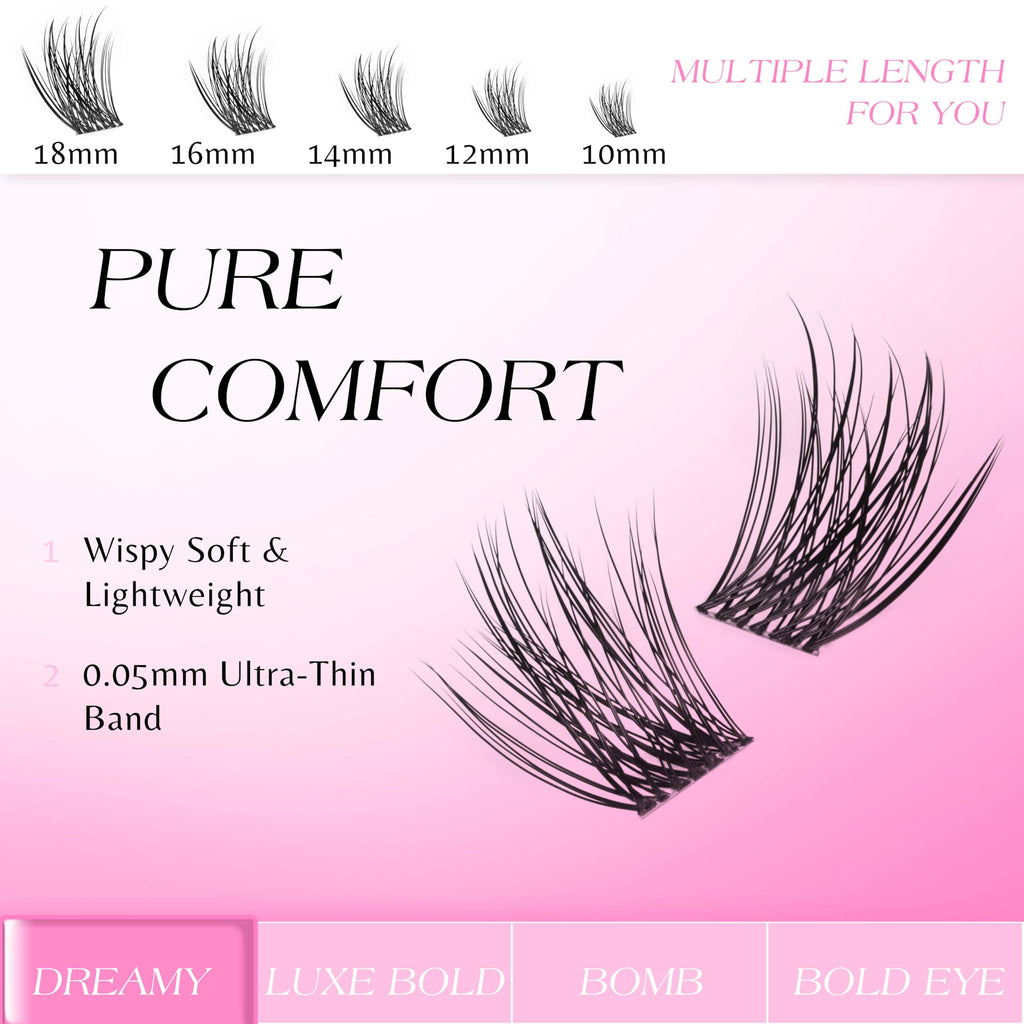 VEYESBEAUTY Lash Clusters: DIY Five-Second Wispy Lashes, 12mm