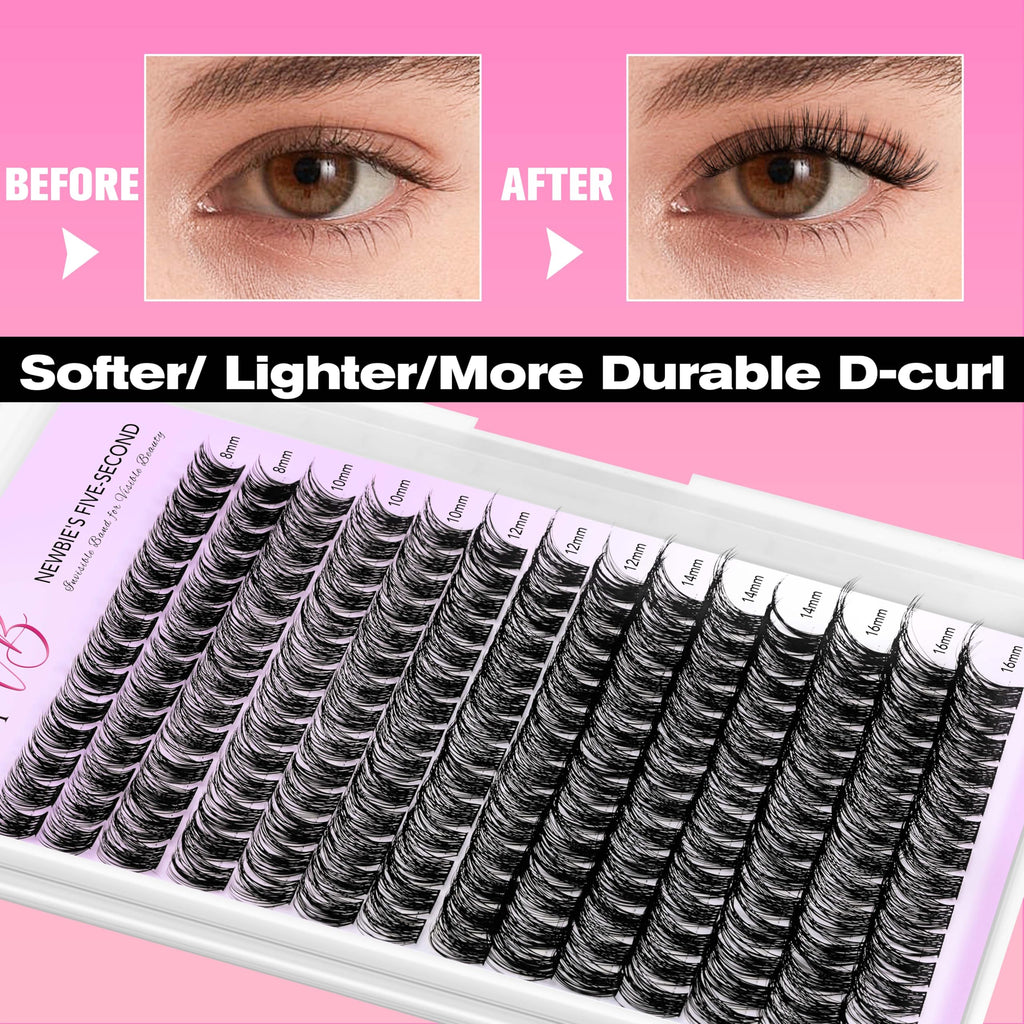 VEYESBEAUTY Lash Clusters Kit – Beginner-Friendly DIY Eyelash Extensions