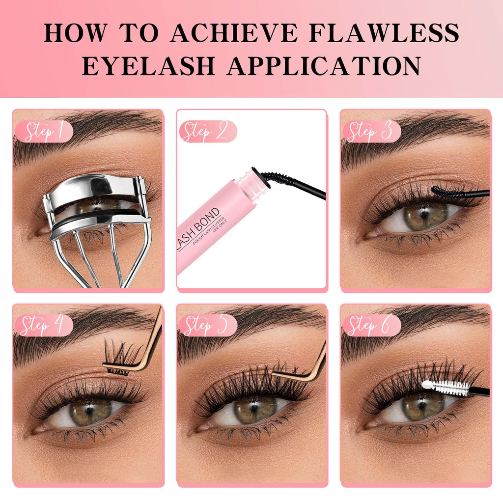 VEYESBEAUTY Lash Bond & Seal Waterproof 2-in-1 Lash Glue – DIY Cluster Lashes (5ml + 5ml)