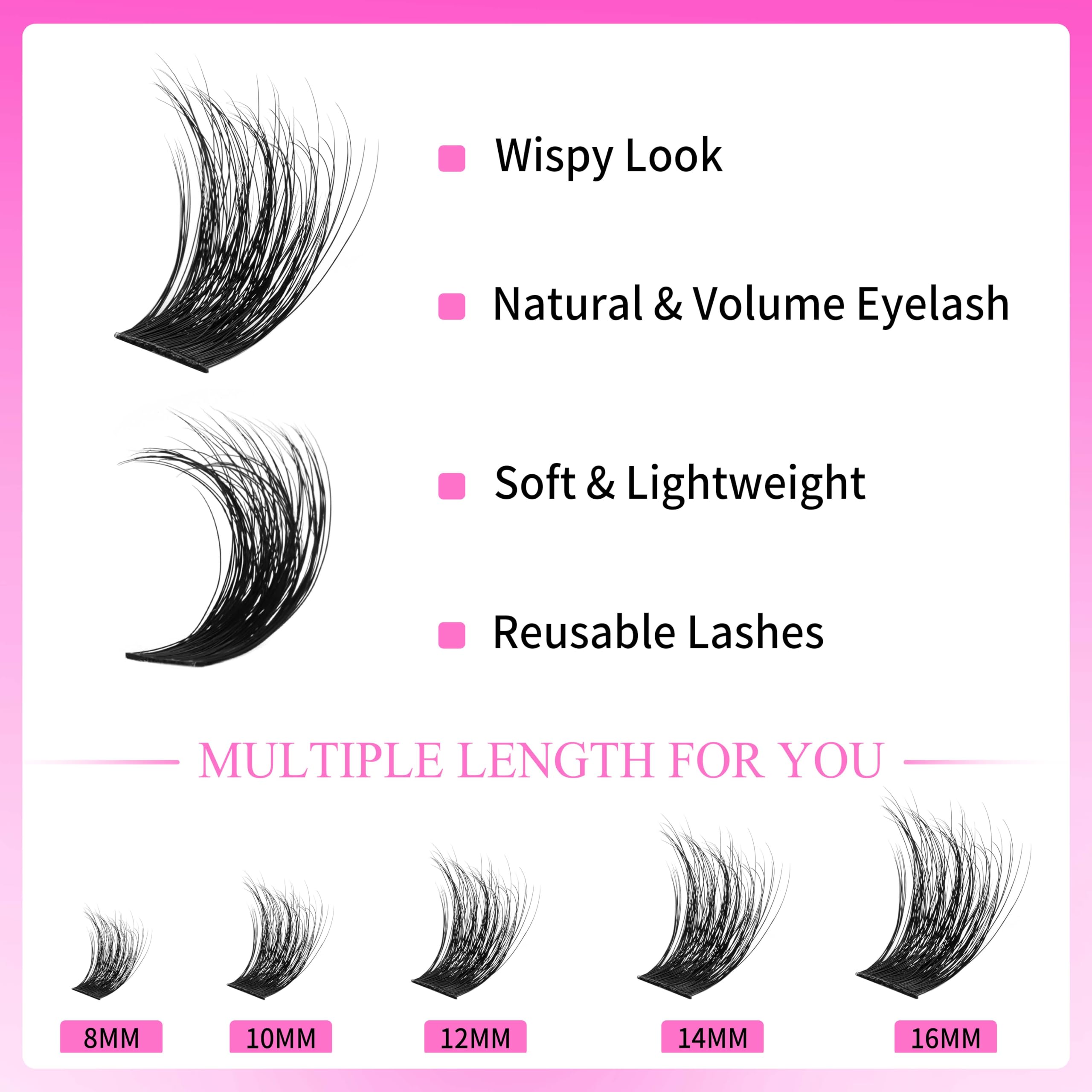 VEYESBEAUTY Lash Clusters - 3D Fluffy Volume Lashes 10-18mm
