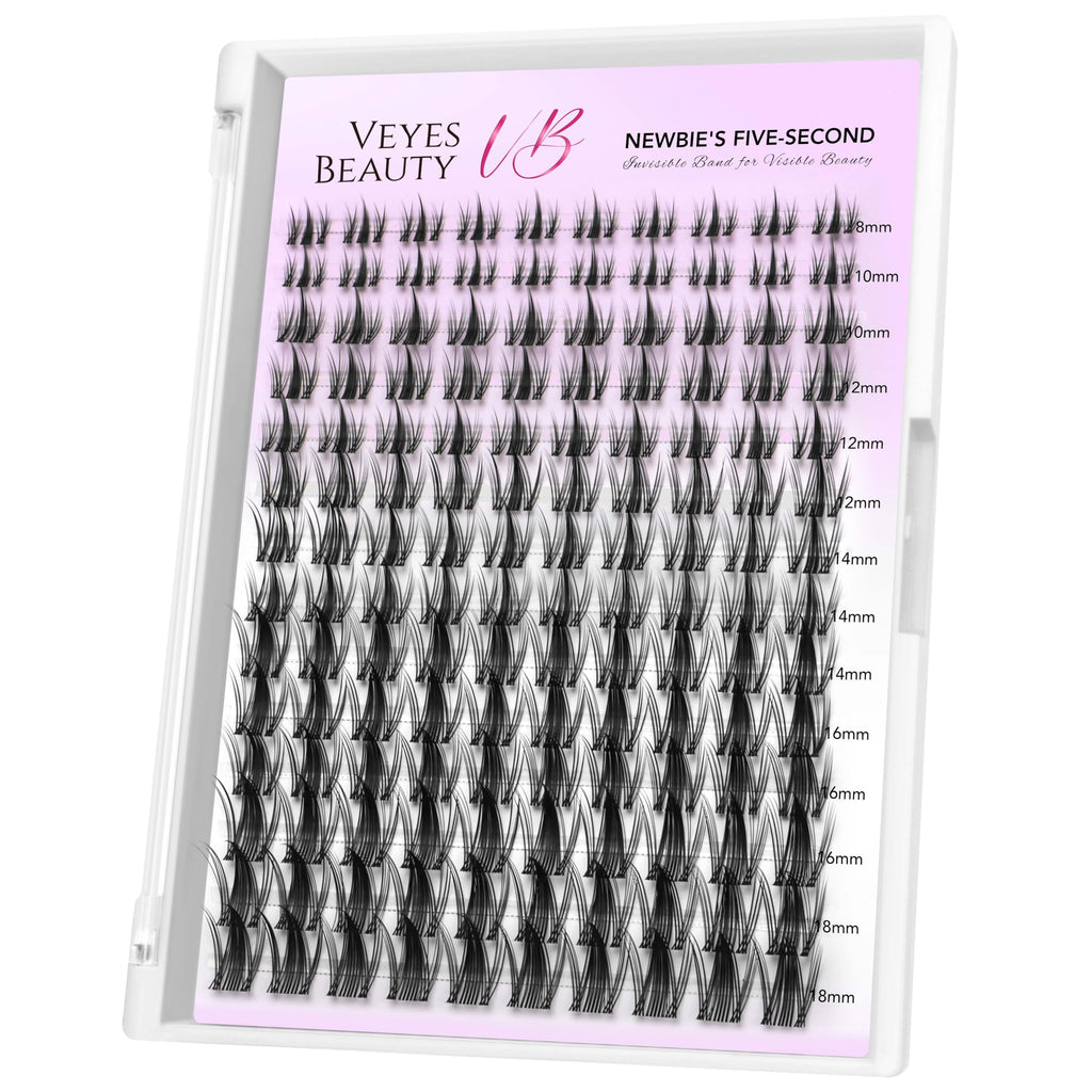VEYESBEAUTY Manga Lash Clusters — DIY False Lashes for Quick, Natural-Looking Lashes (8–18mm)