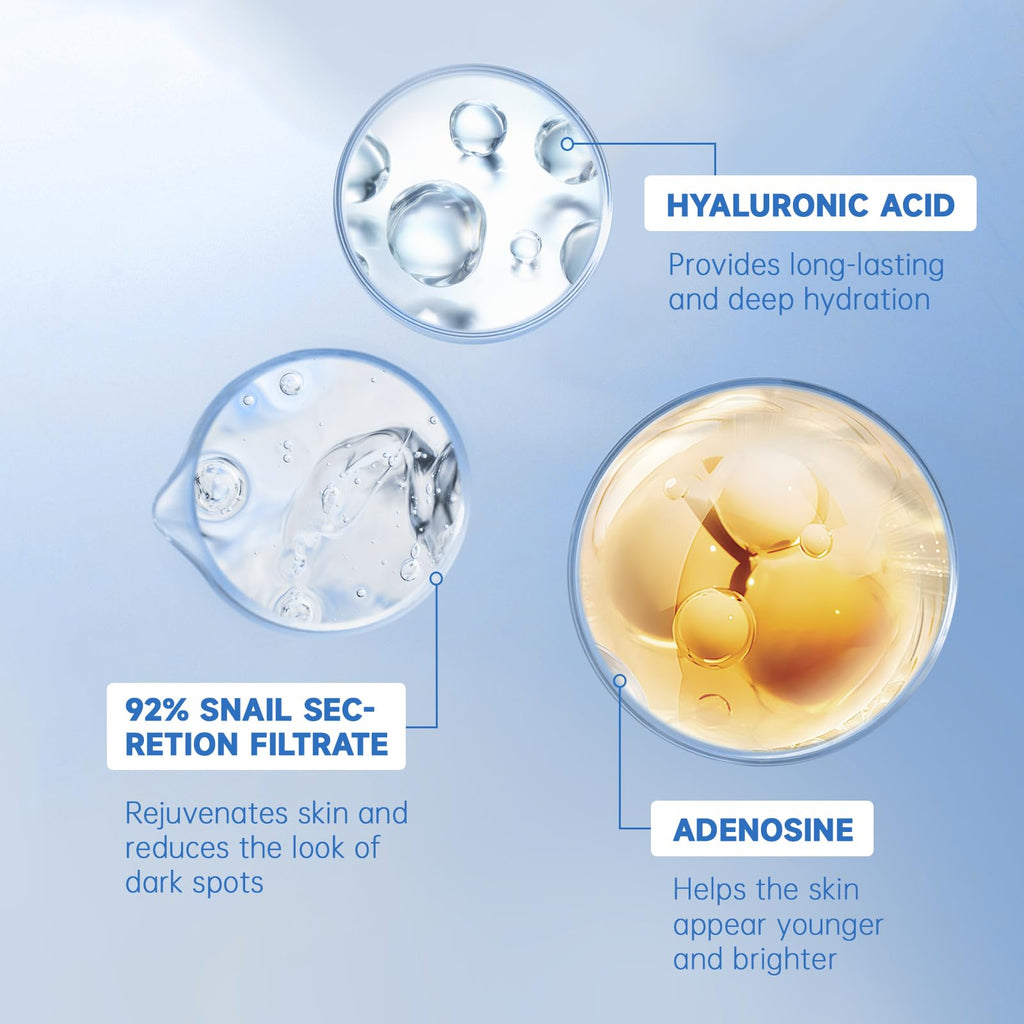 VGO 2-Pack 92% Snail Mucin Moisturizer – Hydration, Barrier Repair & Anti-Aging with Ceramide & Vitamin E