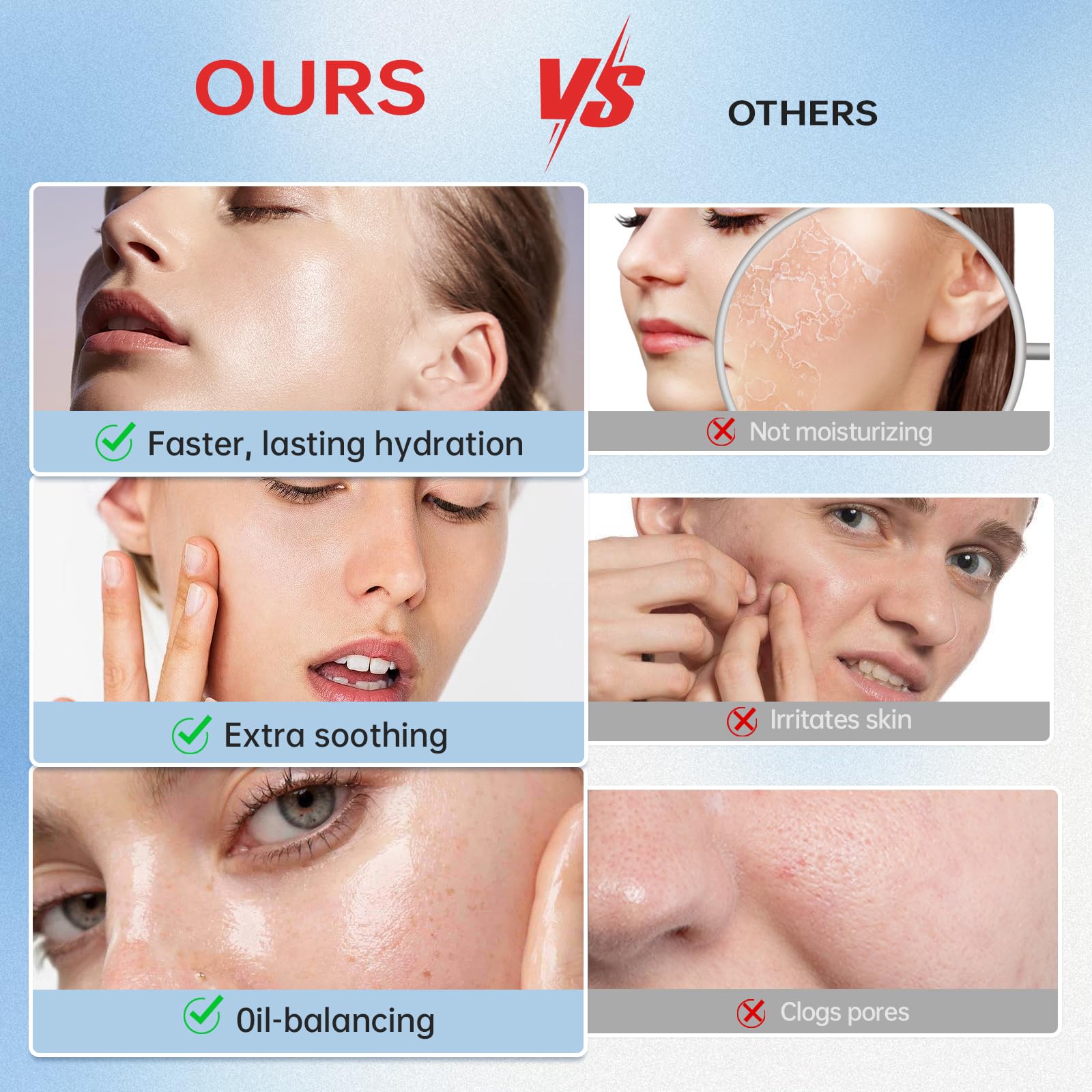 VGO 3 Pack 92% Snail Mucin Moisturizer – Hydrating Face Cream with Ceramide & Vitamin E