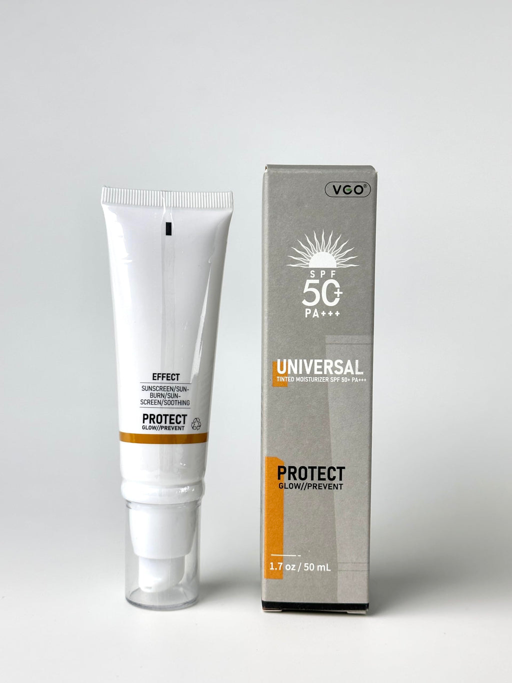 VGO Tinted Sunscreen for Face SPF 50 | Hydrating Sun Essence | Travel Size 50 ml