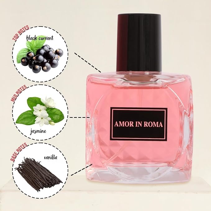 Viaan Krishna Amor Eau de Parfum – Jasmine, Vanilla & Black Currant, 100 ml Natural Spray