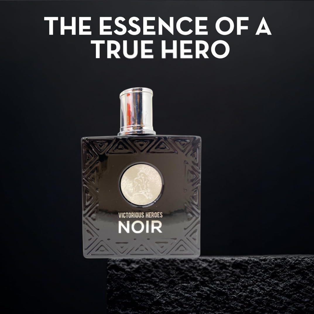 Viaan Krishna VICTORIOUS HEROES NOIR Cologne for Men – Cedarwood & Vanilla EDT, 3 oz