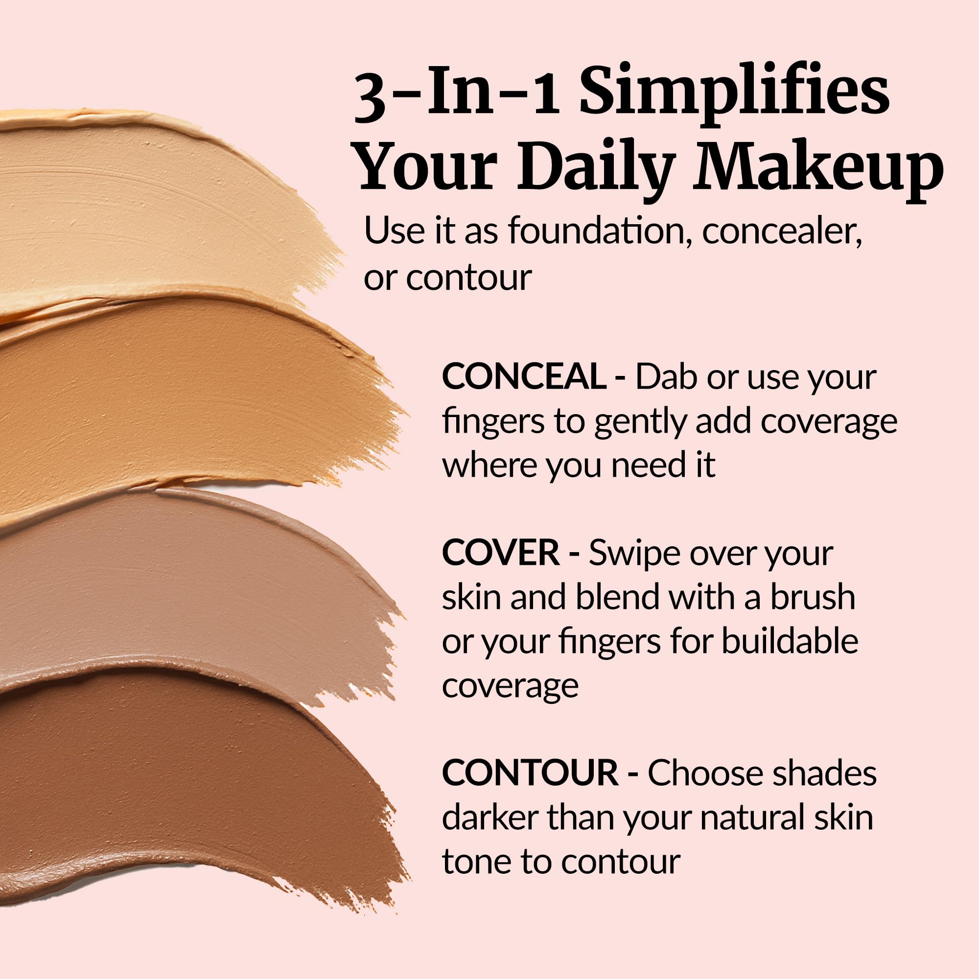 Vibriance Complexion Sticks – Lightweight 3-in-1 Foundation for Mature Skin (Light)