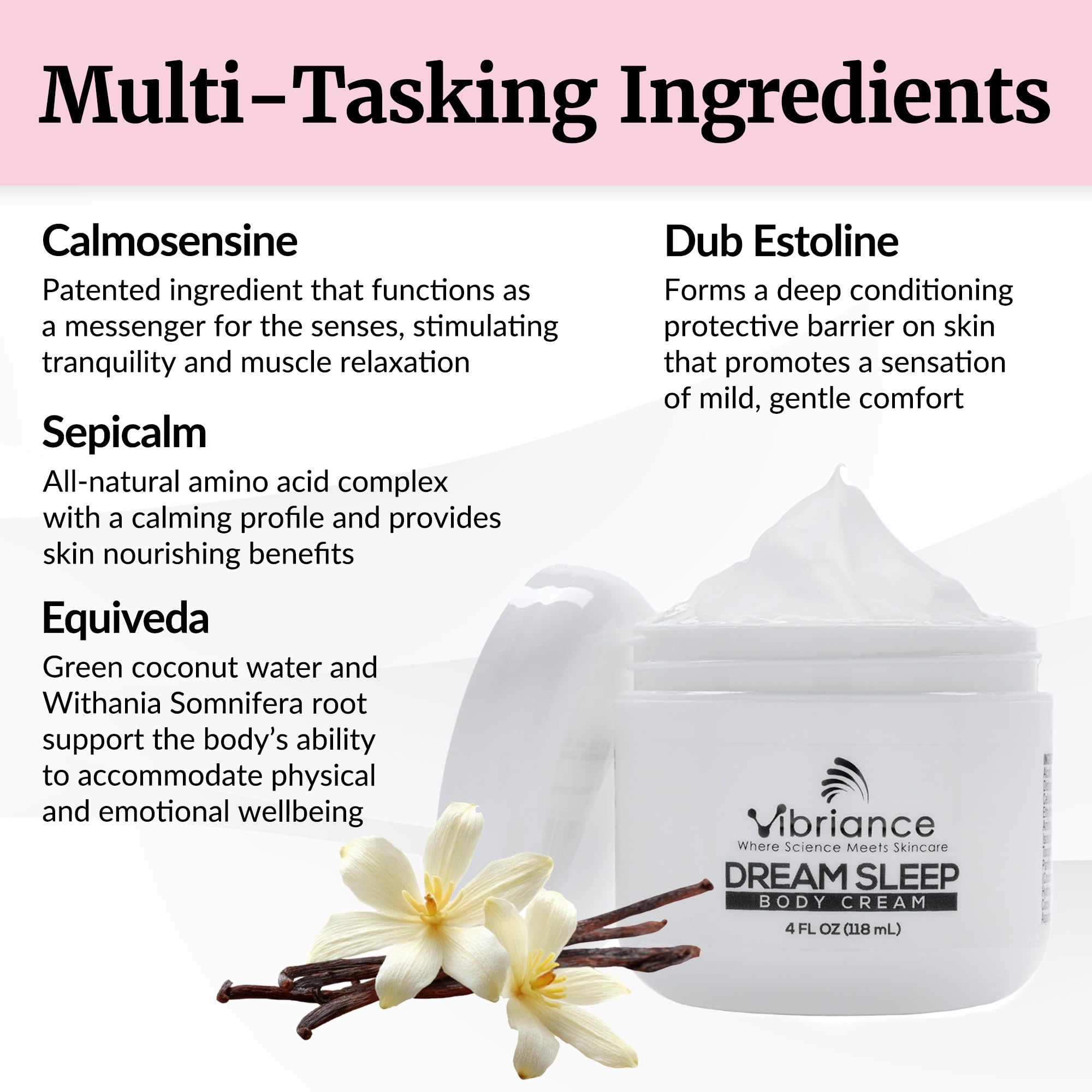 Vibriance Dream Sleep Body Cream – Fluffy Hydration for Dry Skin & Relaxation