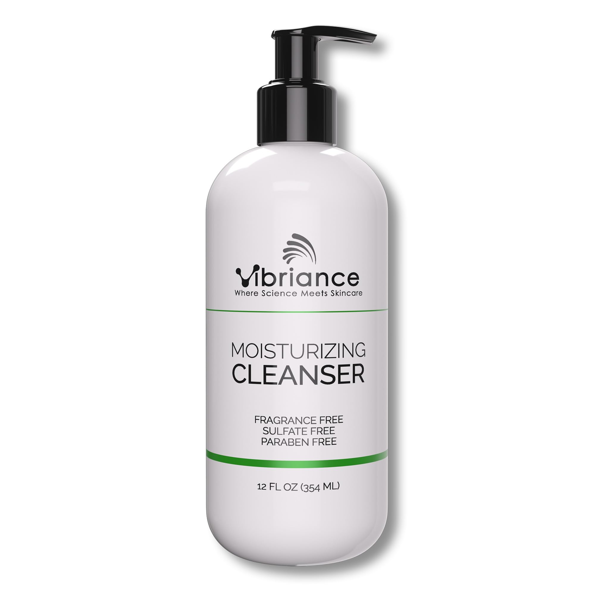 Vibriance Moisturizing Cleanser – Oil-to-Foam Face Wash with Niacinamide & Shea Butter for Mature Skin | Hydrating & Gentle, Sulfate-Free, 12 oz