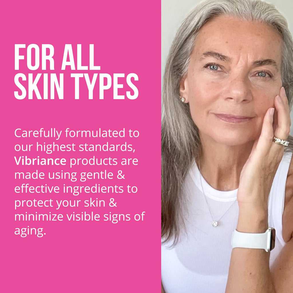 Vibriance Premium Skincare Bundle | Super C Serum, Gentle Cleanser, Lightweight Moisturizing Cream, Sheer Zinc SPF 50, Age Defying Body Serum