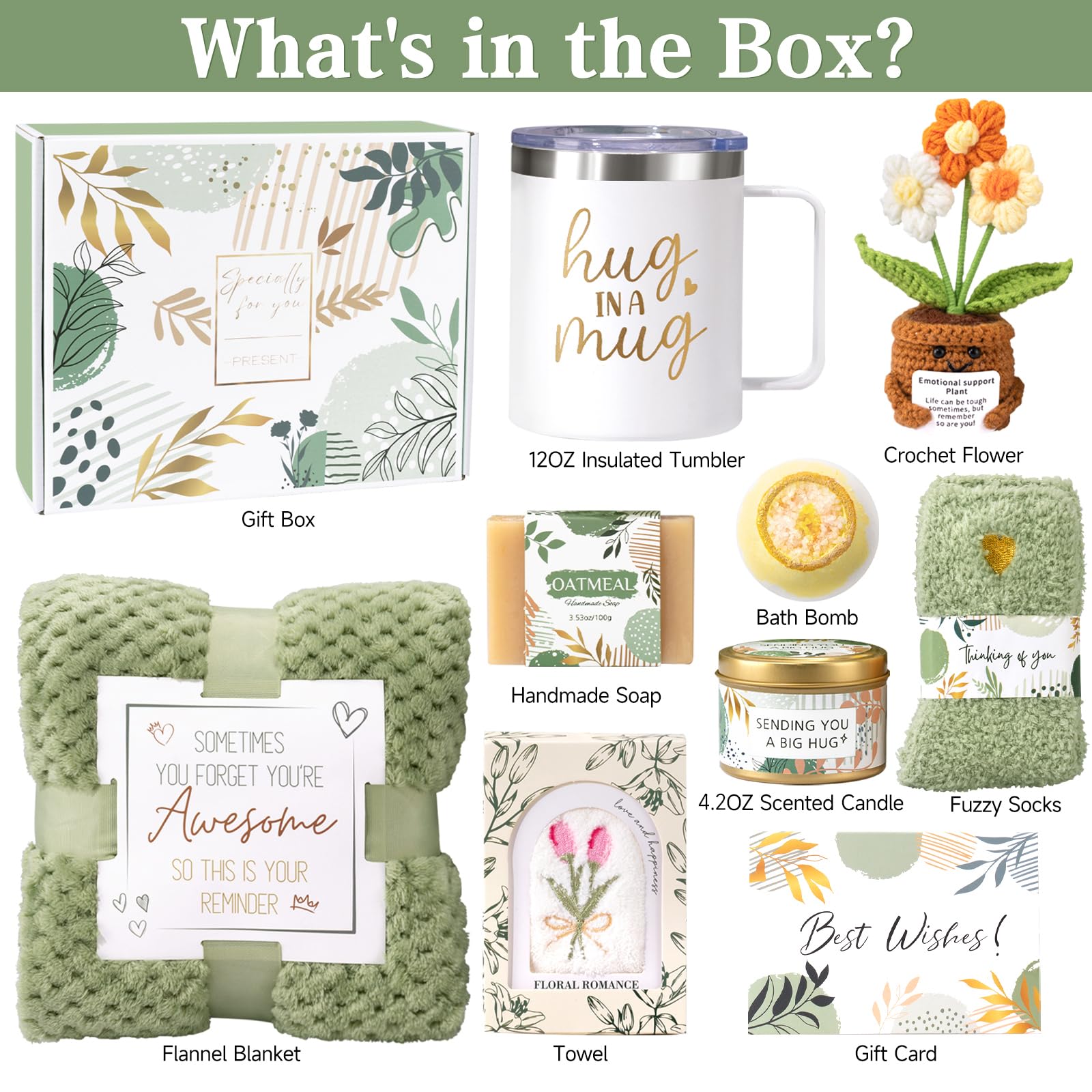 Victdom Get Well Soon Gift Baskets for Women | Self-Care Spa Gift Box