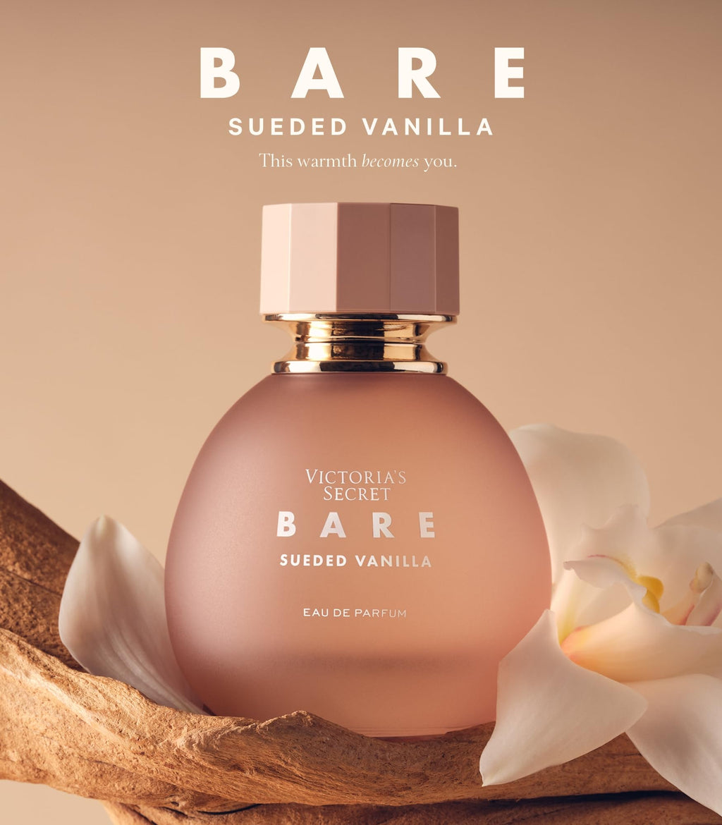 Victoria's Secret Bare Sueded Vanilla Fragrance Mist – Wild Saffron & Creamy Sandalwood, 8.4 oz