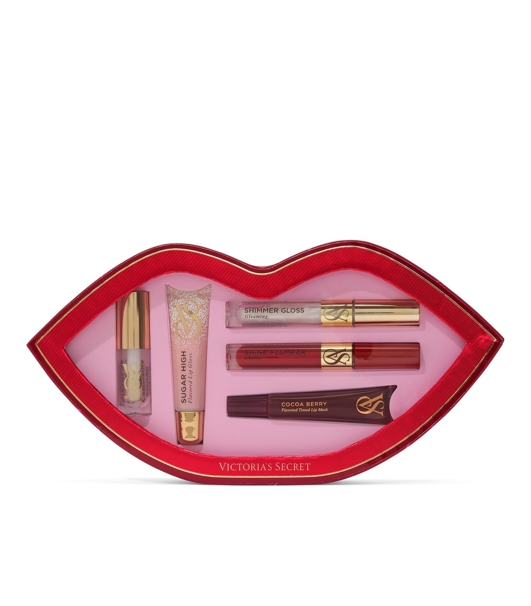 Victoria's Secret 5-Piece Lip Gloss Gift Set | Lip Mask, Lip Oil, Gloss, Plumper & Shimmer