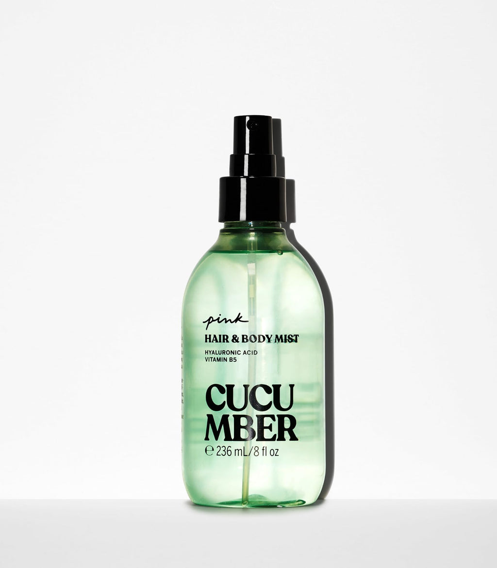 Victoria's Secret PINK Hair & Body Mist - Cucumber, 8 oz | Alcohol-Free Hydration