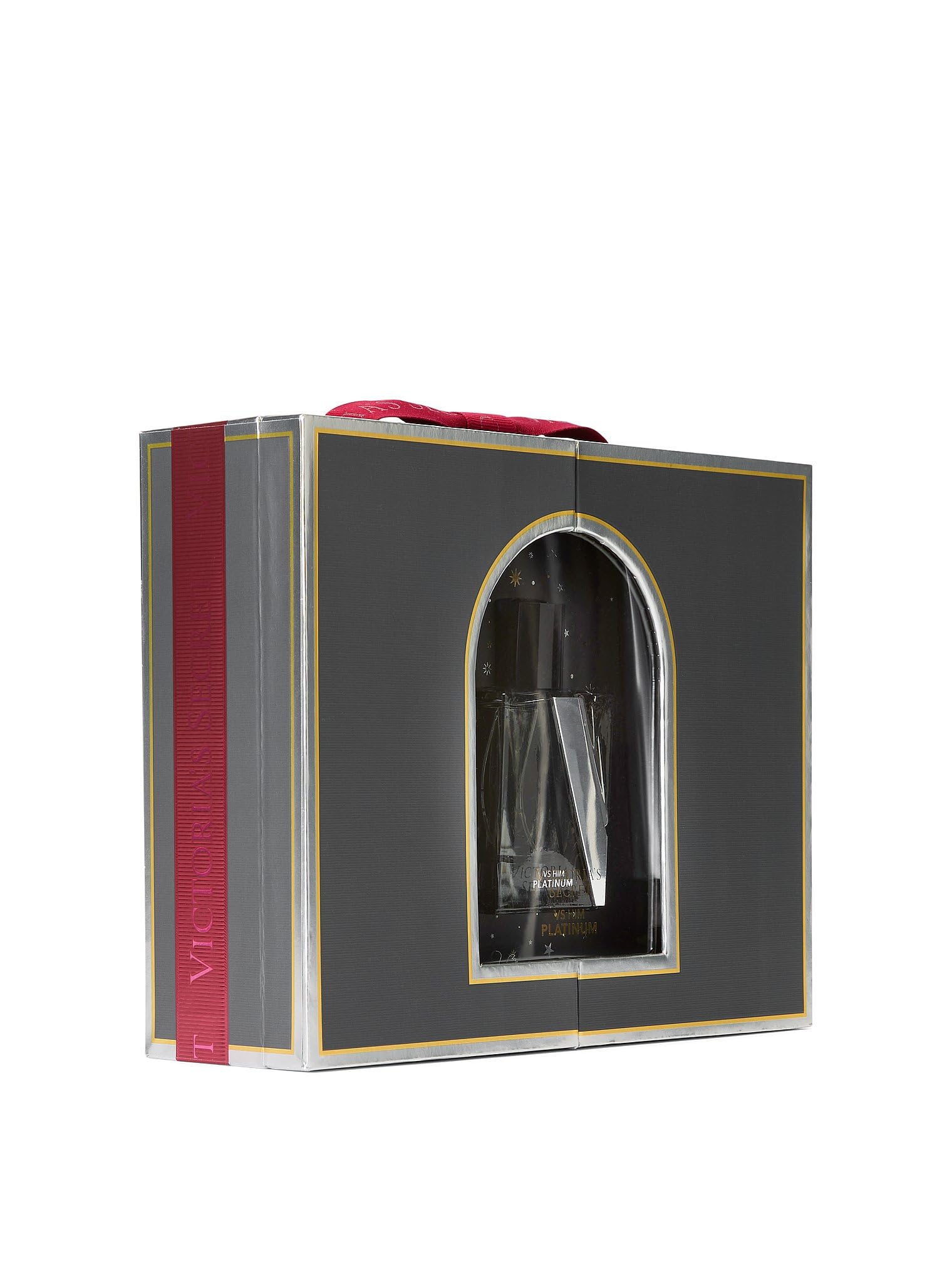 Victoria's Secret Platinum 3 Piece Luxe Fragrance Gift Set – 1.7 oz Cologne, Travel Lotion & Body Bar