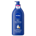 Nivea Rich Nourishing Body Lotion Deeply Hydrating & Long-Lasting Moisture for Dry to Very Dry Skin 625 ml/21.13 oz