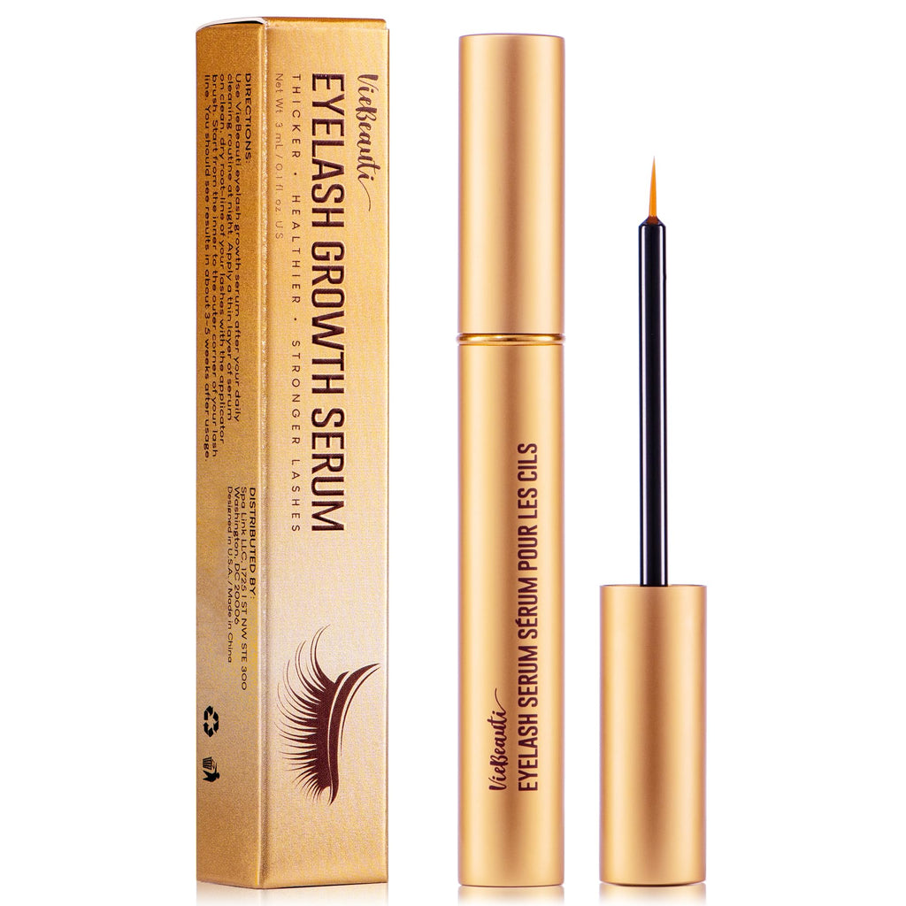VieBeauti Lash Serum for Eyelash Growth – 5mL, 5-Month Supply, Vegan & Cruelty-Free
