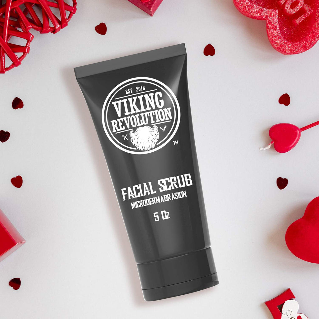 Viking Revolution Microdermabrasion Face Scrub for Men – Exfoliating Cleanser & Pre-Shave