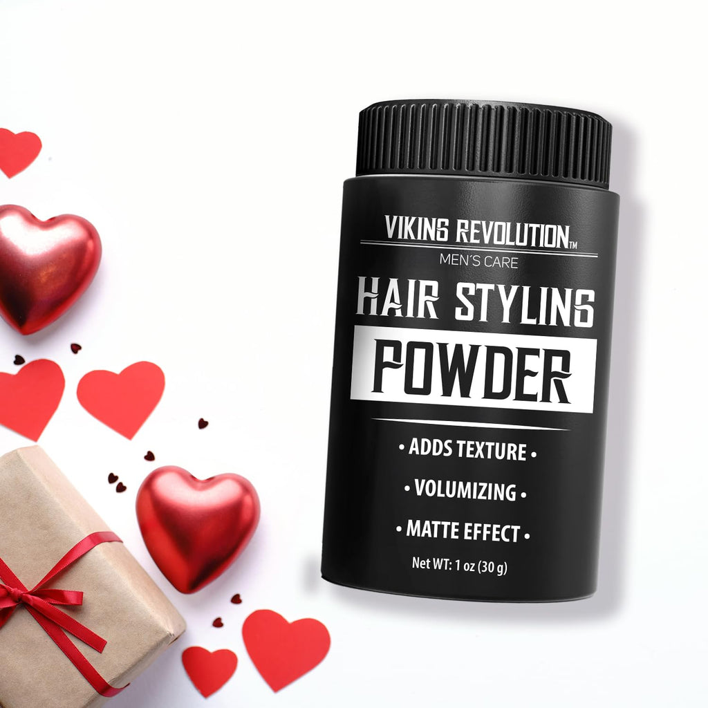 Viking Revolution Hair Styling Powder for Men – Matte Finish, Texture & Volume | 1 oz
