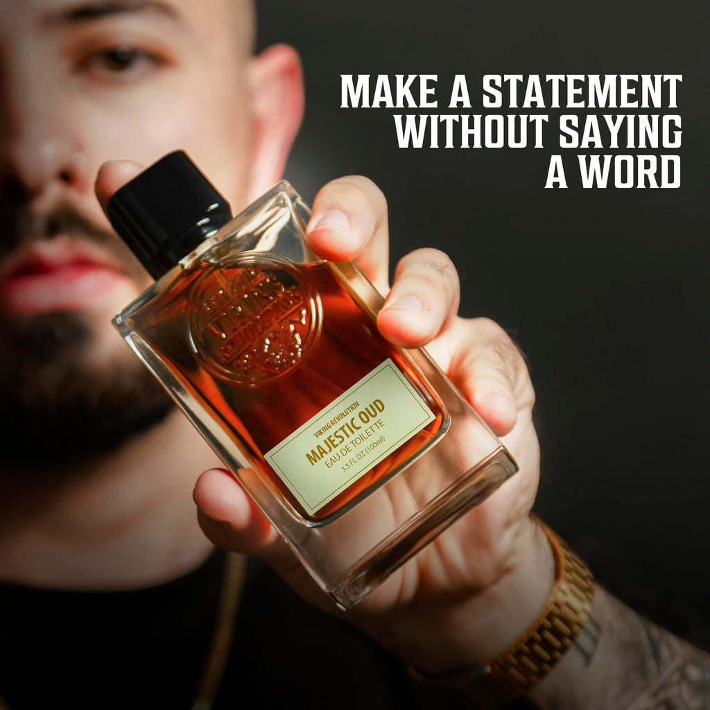 Viking Revolution Majestic Oud Cologne for Men – Long-Lasting Woody Eau de Toilette 3.5 fl oz