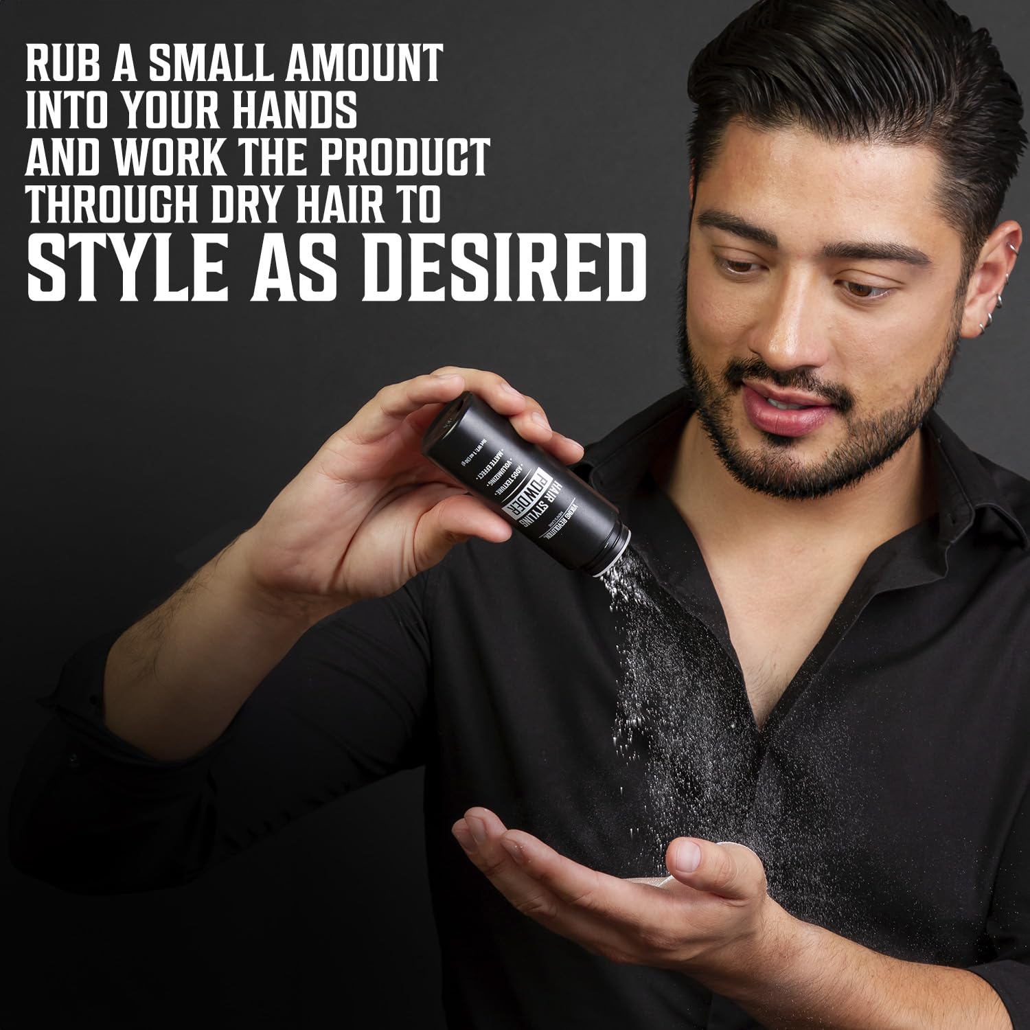 Viking Revolution Sea Salt Spray for Men | Hydrating Hair Oil with Vitamin E | Styling Powder Kit