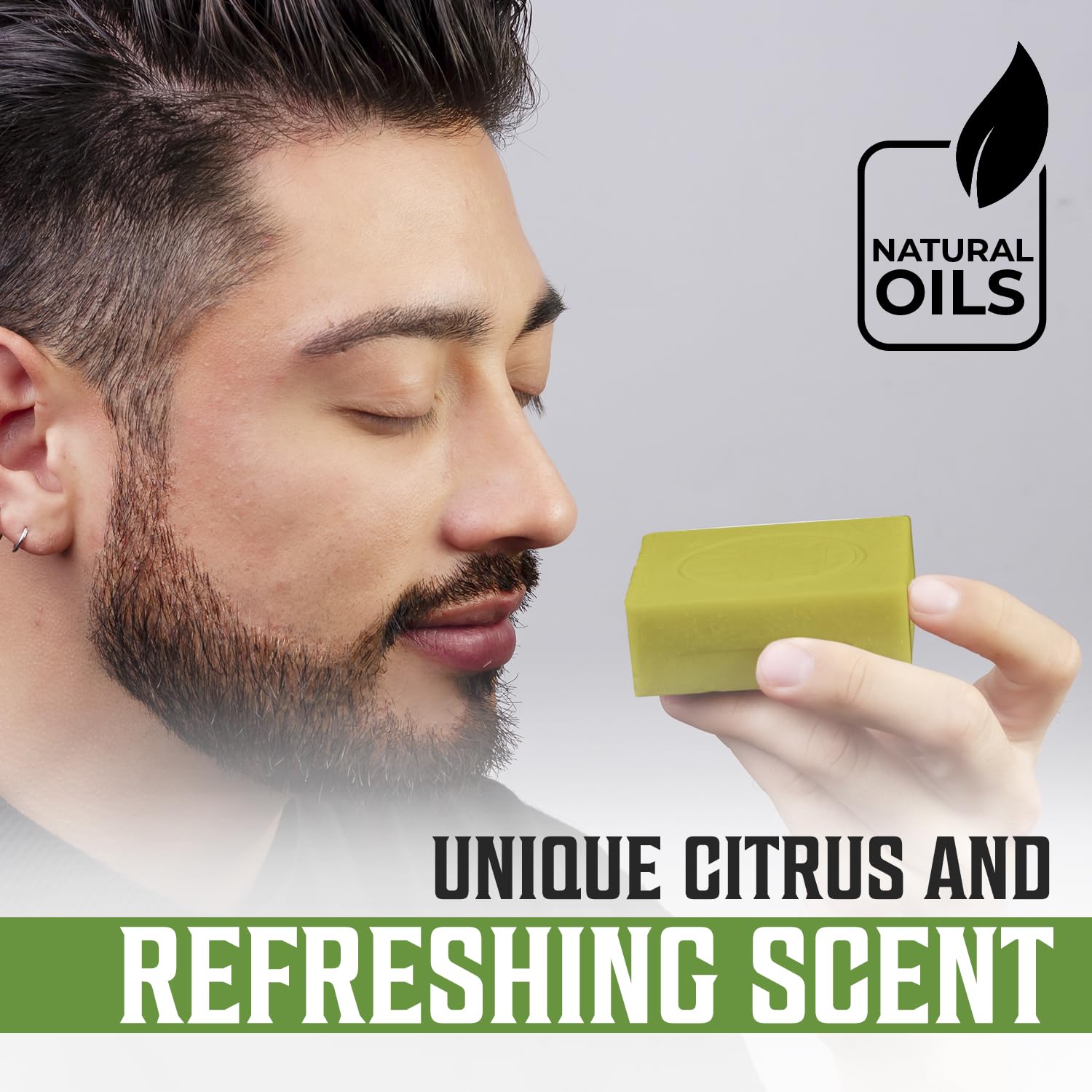 Viking Revolution Bergamot Soap for Men – 2 Pack with Essential Oils