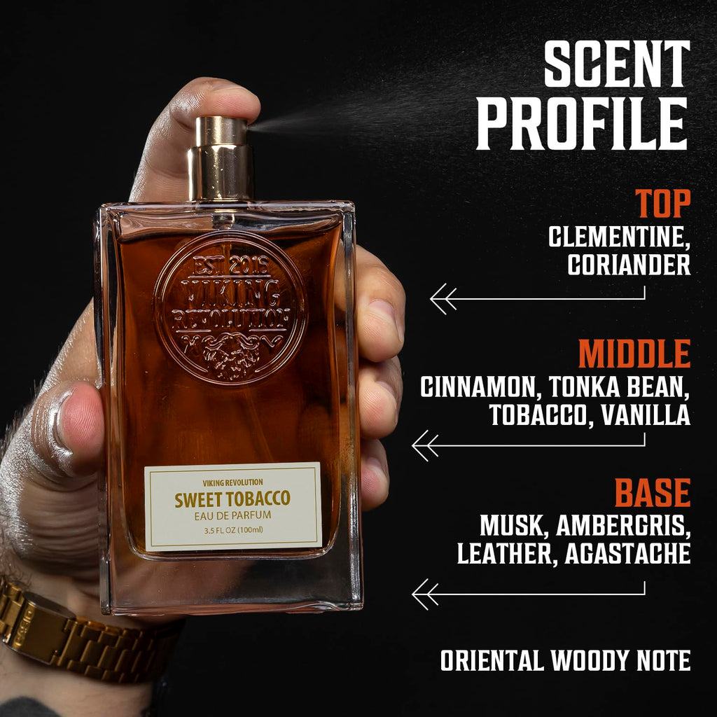 Viking Revolution Sweet Tobacco Cologne for Men – Eau de Parfum | Tonka Bean, Clementine, Cinnamon, Vanilla, Tobacco