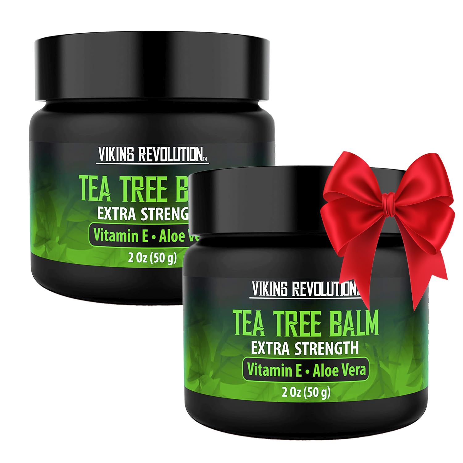 Viking Revolution Tea Tree Oil Cream - Extra Strength Skin Balm for Itchy, Dry Skin | 2 oz x 2 Pack