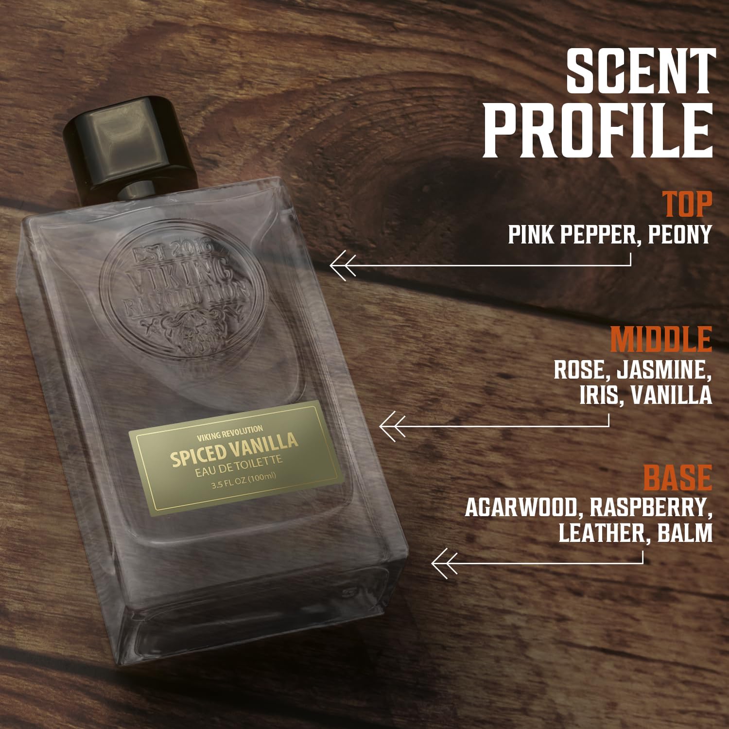 Viking Revolution Spiced Vanilla Cologne for Men | Long-Lasting Scent