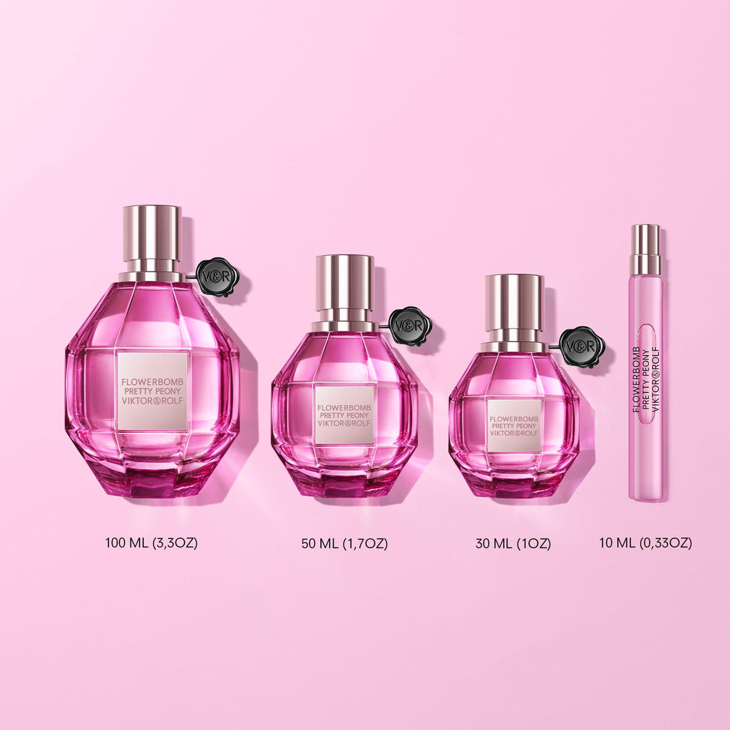 Viktor&Rolf Flowerbomb Pretty Peony – Travel-Size Floral & Fruity Perfume for Women – 0.3 Fl Oz