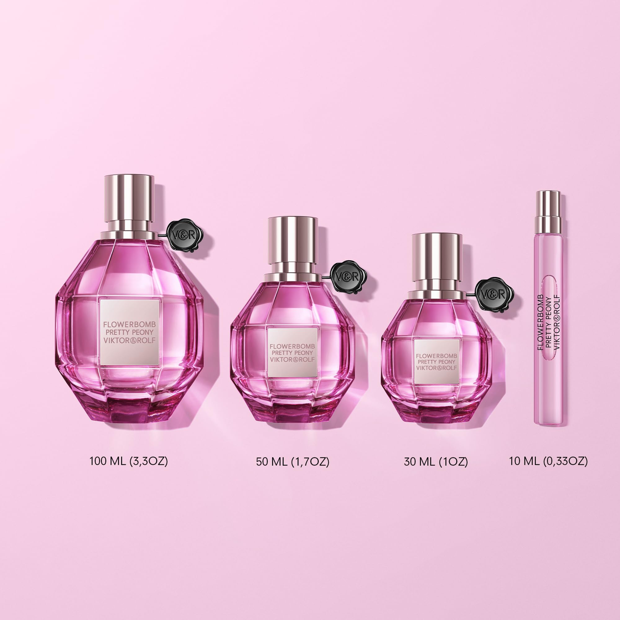 Viktor&Rolf Flowerbomb Pretty Peony – Travel-Size Floral & Fruity Perfume for Women – 0.3 Fl Oz