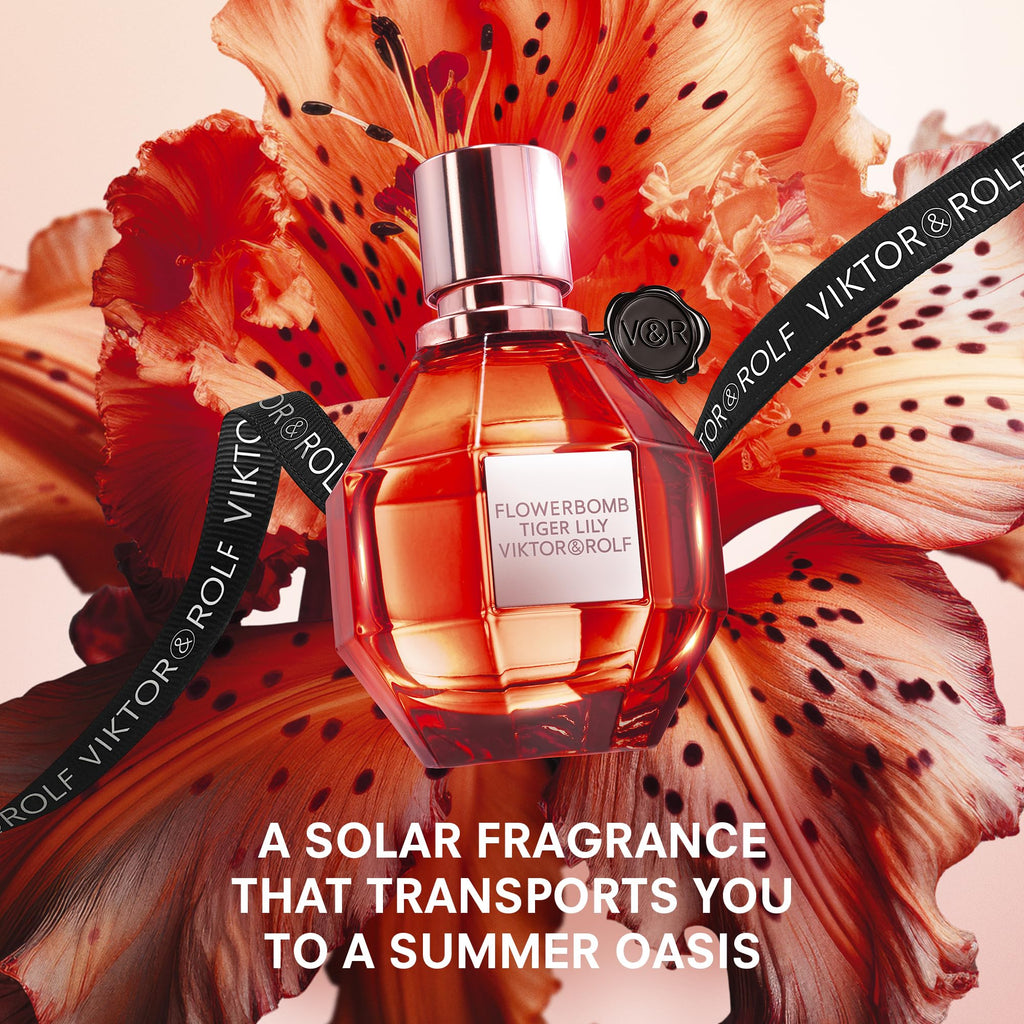 Viktor&Rolf Flowerbomb Tiger Lily Mother's Day Luxury Perfume Set – 1.7 fl oz, 0.3 fl oz & 0.2 fl oz