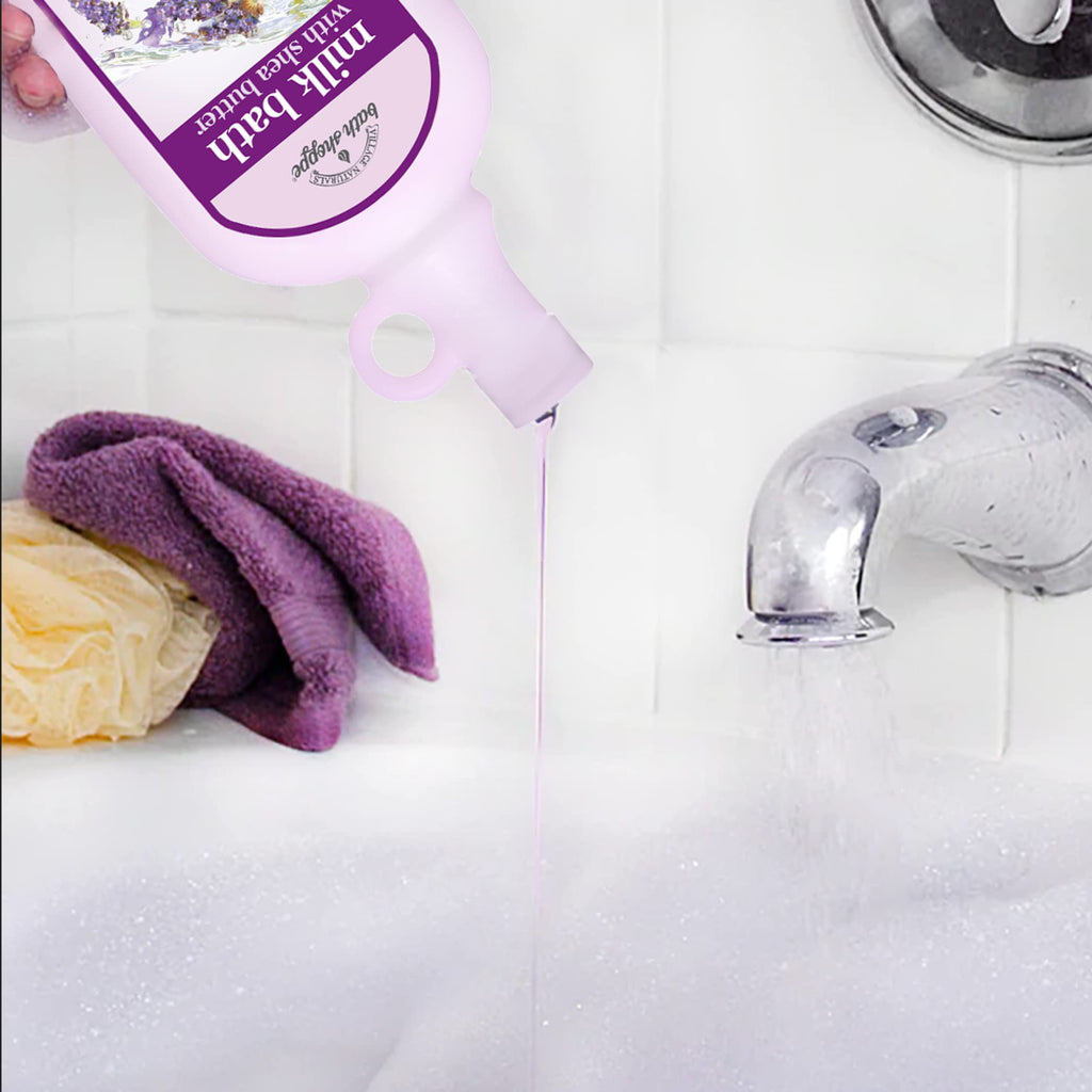 Village Naturals Bath Shoppe Lavender Chamomile Milk Bath – Hydrates Skin with Shea Butter & Vitamin E (2 × 28 oz)