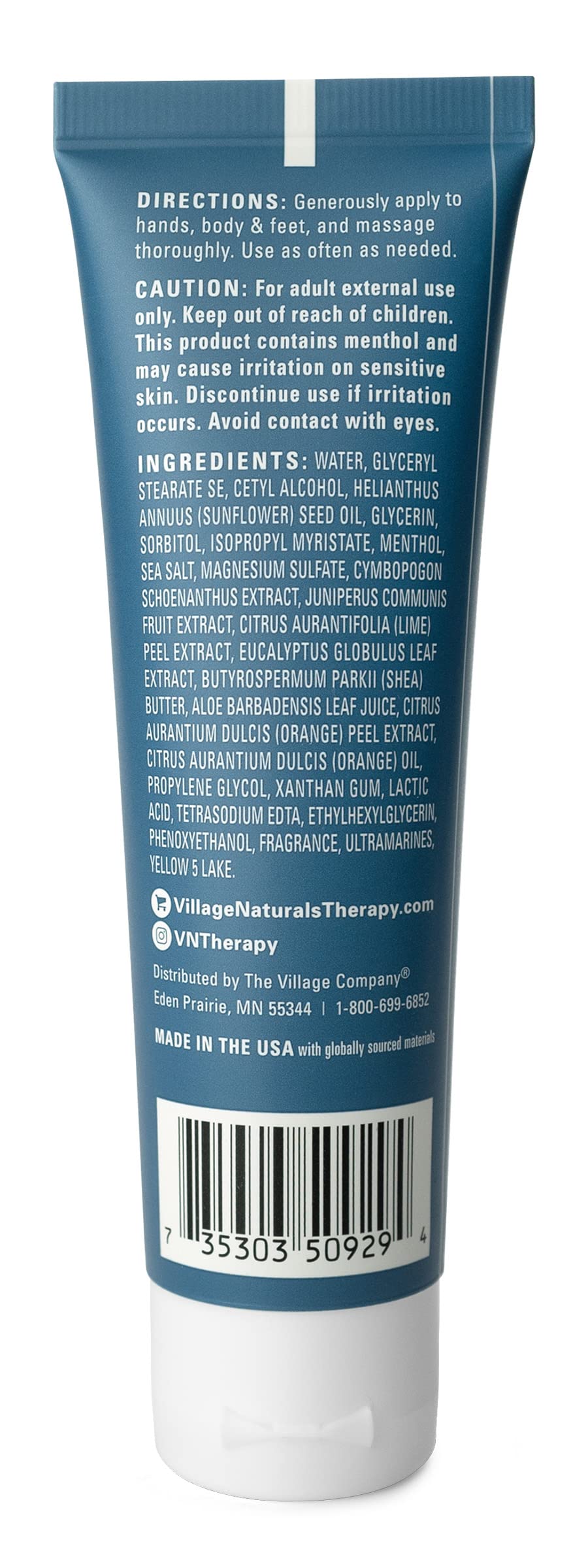 Village Naturals Therapy Tension Relief Lotion – Cedar Citrus Soothe, 2 oz Travel Size, 6-Pack
